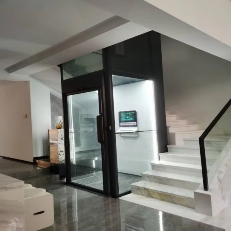 VTEV109 Ascensores Elevadores Stilvoller Villa-Aufzug aus Glas für privates Duplex-Haus