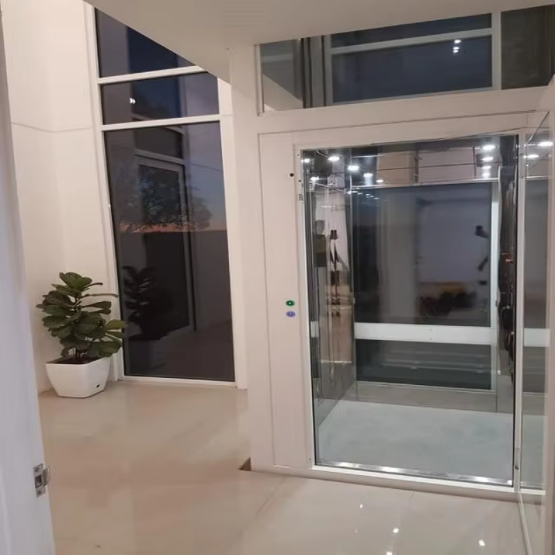 VTEV109 Ascensores Elevadores Stilvoller Villa-Aufzug aus Glas für privates Duplex-Haus