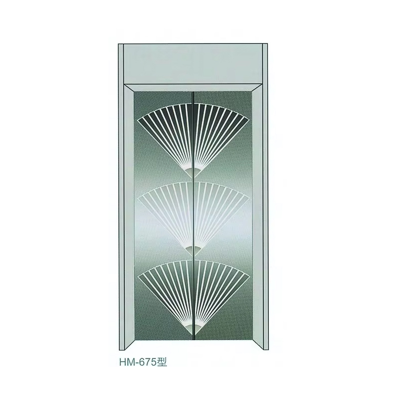 VTSP204 Hochwertiges Aufzugstürsystem aus Edelstahl mit lackiertem Glas und manueller Türverkleidung