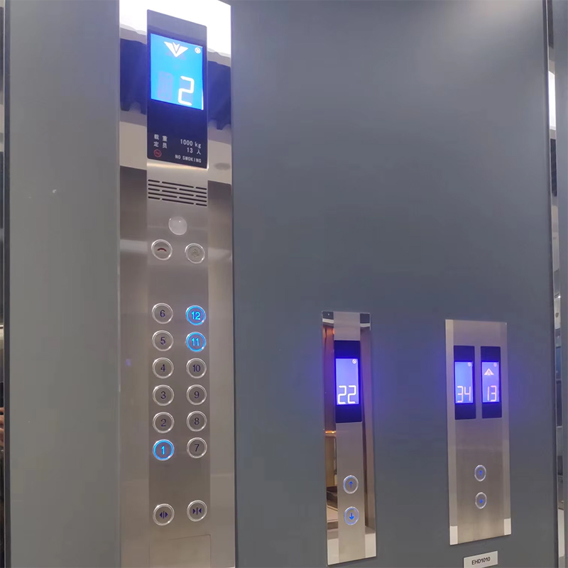 VTSP333 Moderner Edelstahl-Aufzug zur Wandmontage, Touch-Display, Cop und Lop