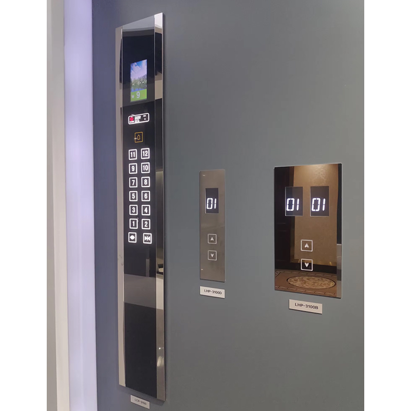 VTSP333 Moderner Edelstahl-Aufzug zur Wandmontage, Touch-Display, Cop und Lop