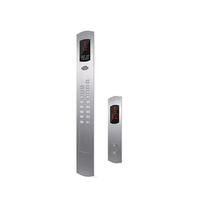 VTSP336 Aufzugs-Touch-Display zur Wandmontage mit Aufzugstaste, modernes Design, Edelstahl und Glas, Cop and Lop
