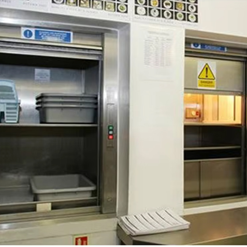 VTEF108 Elektrischer, getriebeloser AC-Speiseaufzug mit PVC-Boden für Restaurant- und Hotelküchenservice