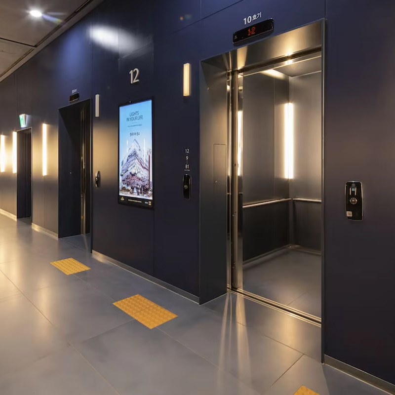 VTEP119 Ascensores Personenaufzüge Getriebelose Klimaanlage für mehrstöckige Gebäude ISO9001-zertifizierter Edelstahl Einfache Installation