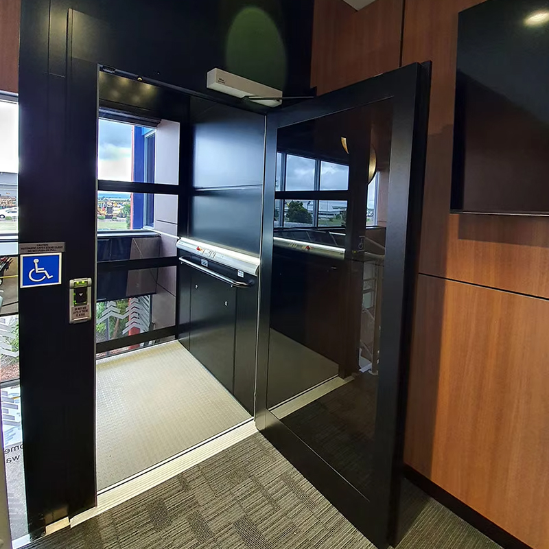 VTEP123 Luxus-Personenaufzug mit getriebelosem AC-Antrieb und Panorama-Design