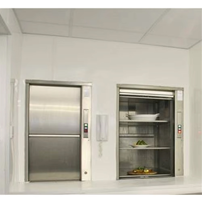 VTEF110 Restaurantservice, Lebensmittelaufzug, automatische Tür, getriebelose Traktion, Wechselstromantrieb, PVC-Boden, langlebig, sicher, für Hotels, Villen, Küchen