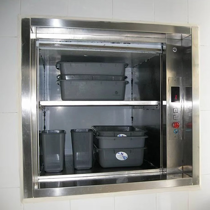 VTEF110 Restaurantservice, Lebensmittelaufzug, automatische Tür, getriebelose Traktion, Wechselstromantrieb, PVC-Boden, langlebig, sicher, für Hotels, Villen, Küchen