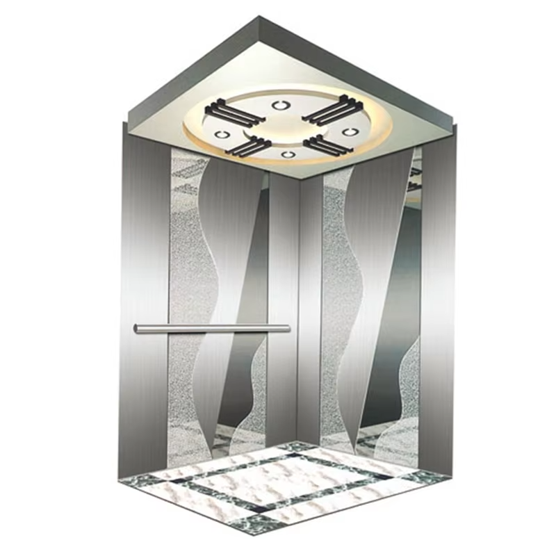 VTSP129 Aufzugsteile und Zubehör Hochwertige Personenaufzugskabine mit Deckenlichtpaneelen