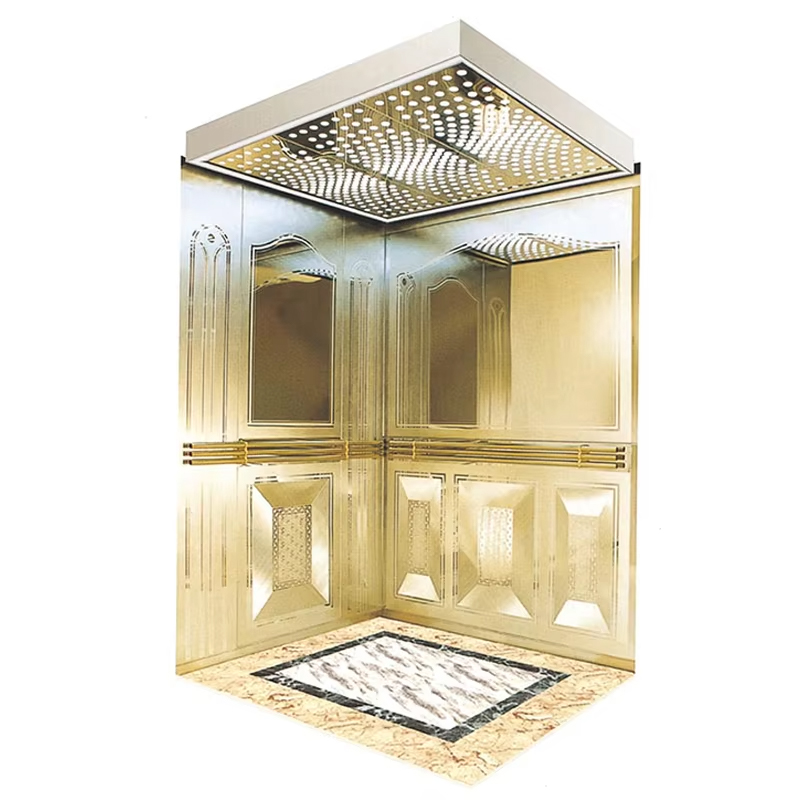 VTSP132 Aufzugsteile, modernes Design, Edelstahl-Aufzugskabine, Sondergröße für Wohn- und Gewerbeprojekte