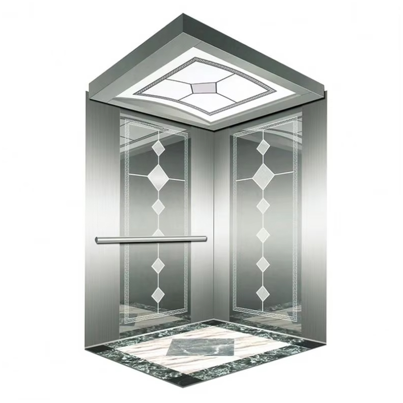 VTSP134 Personenaufzugskabine mit energieeffizienter LED-Decke, Edelstahlkonstruktion, ISO9001-zertifiziert, 1 Jahr Garantie