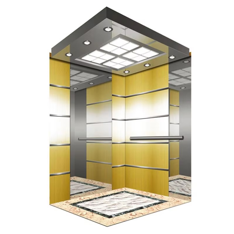 VTSP134 Personenaufzugskabine mit energieeffizienter LED-Decke, Edelstahlkonstruktion, ISO9001-zertifiziert, 1 Jahr Garantie