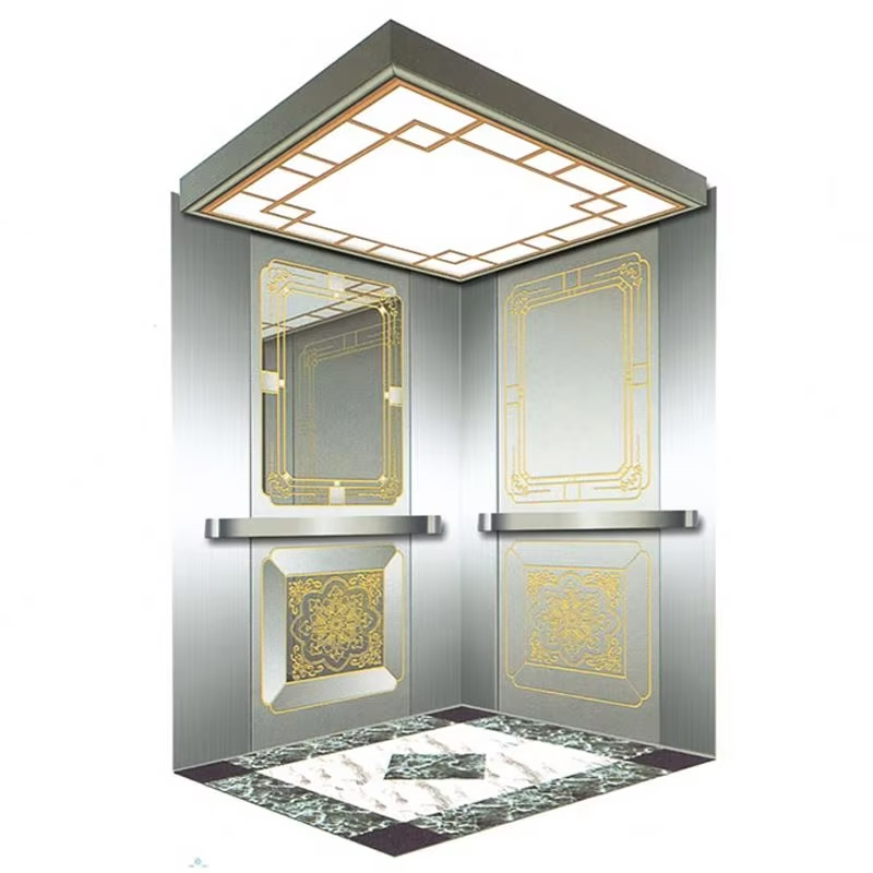 VTSP134 Personenaufzugskabine mit energieeffizienter LED-Decke, Edelstahlkonstruktion, ISO9001-zertifiziert, 1 Jahr Garantie