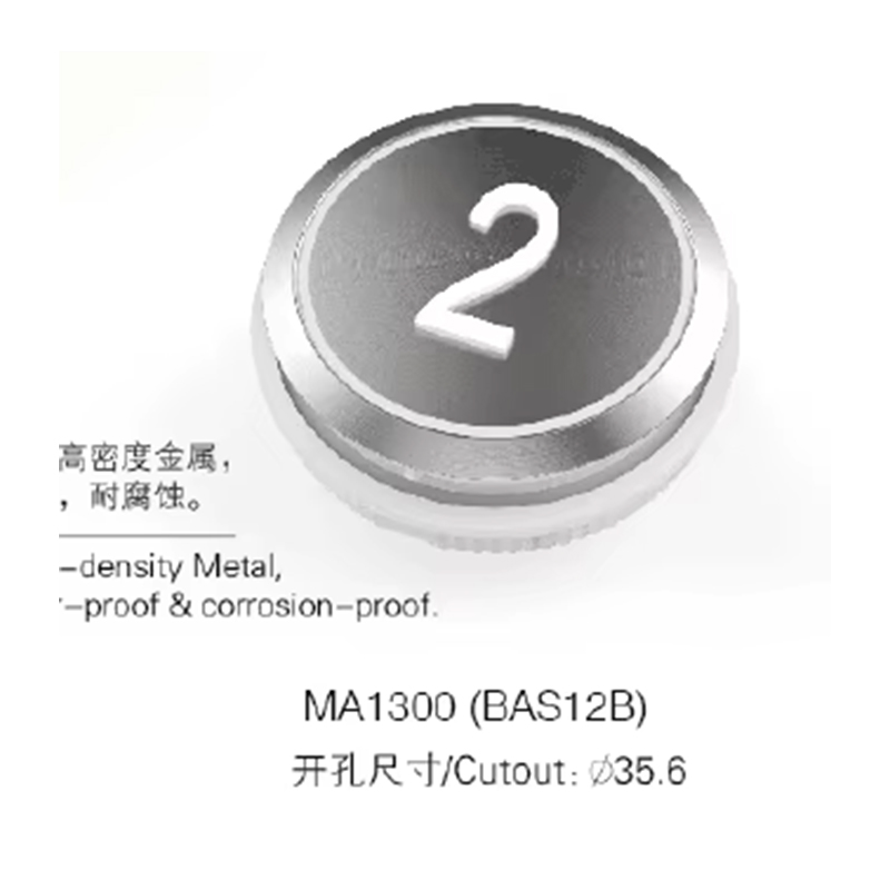 VTSP359 China Hot Selling BST Aufzug Reset 22 mm schwarze Push-LED Edelstahl wasserdicht ISO9001 zertifiziert 1 Jahr Garantie Modell